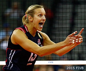 during day 4 of the FIVB Volleyball World Grand Prix on July 25, 2015 in Omaha, Nebraska.